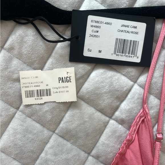 Paige 100% Silk Pink Camisole Women’s Size Medium - Picture 7 of 7